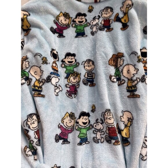 Peanuts Snoopy Charlie Brown Whole Gang Robe Belt Pockets Soft Women’s Sz L / XL - Picture 13 of 14